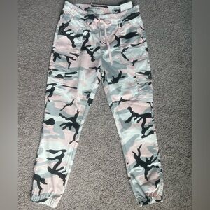 VIP Pink and Gray Camouflage Joggers